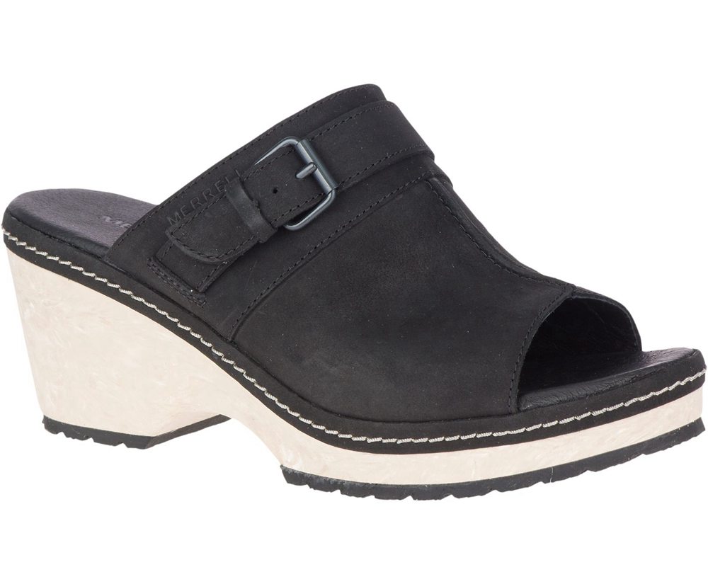 Sandálias Senhora - Merrell Halendi Slide - Pretas - DNC175380